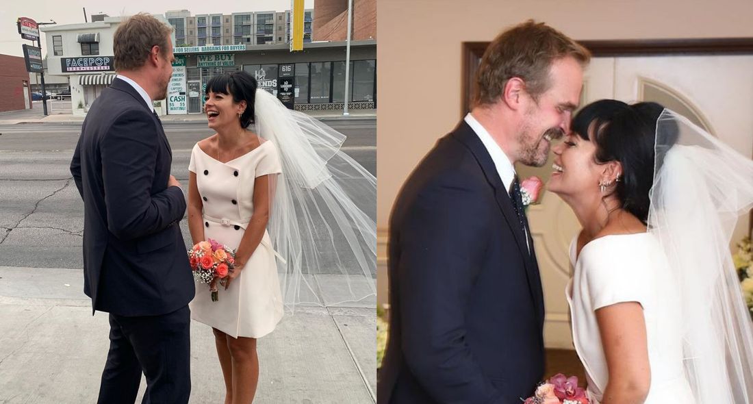 David Harbour and Lily Allen wedding