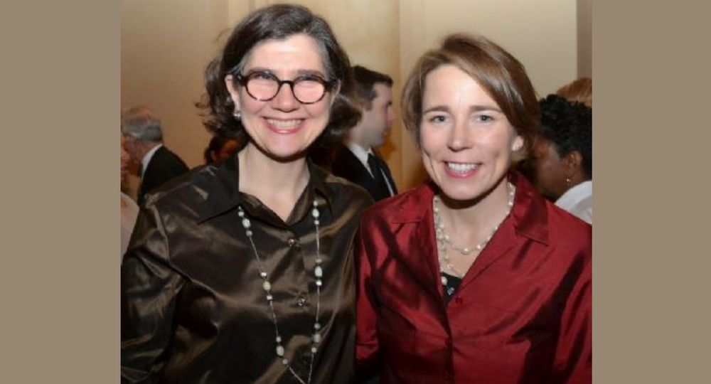 Gabrielle Wolohojian and Maura Healey