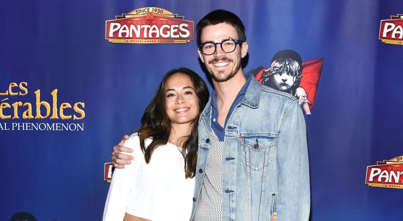 Grant Gustin and Andrea Thoma