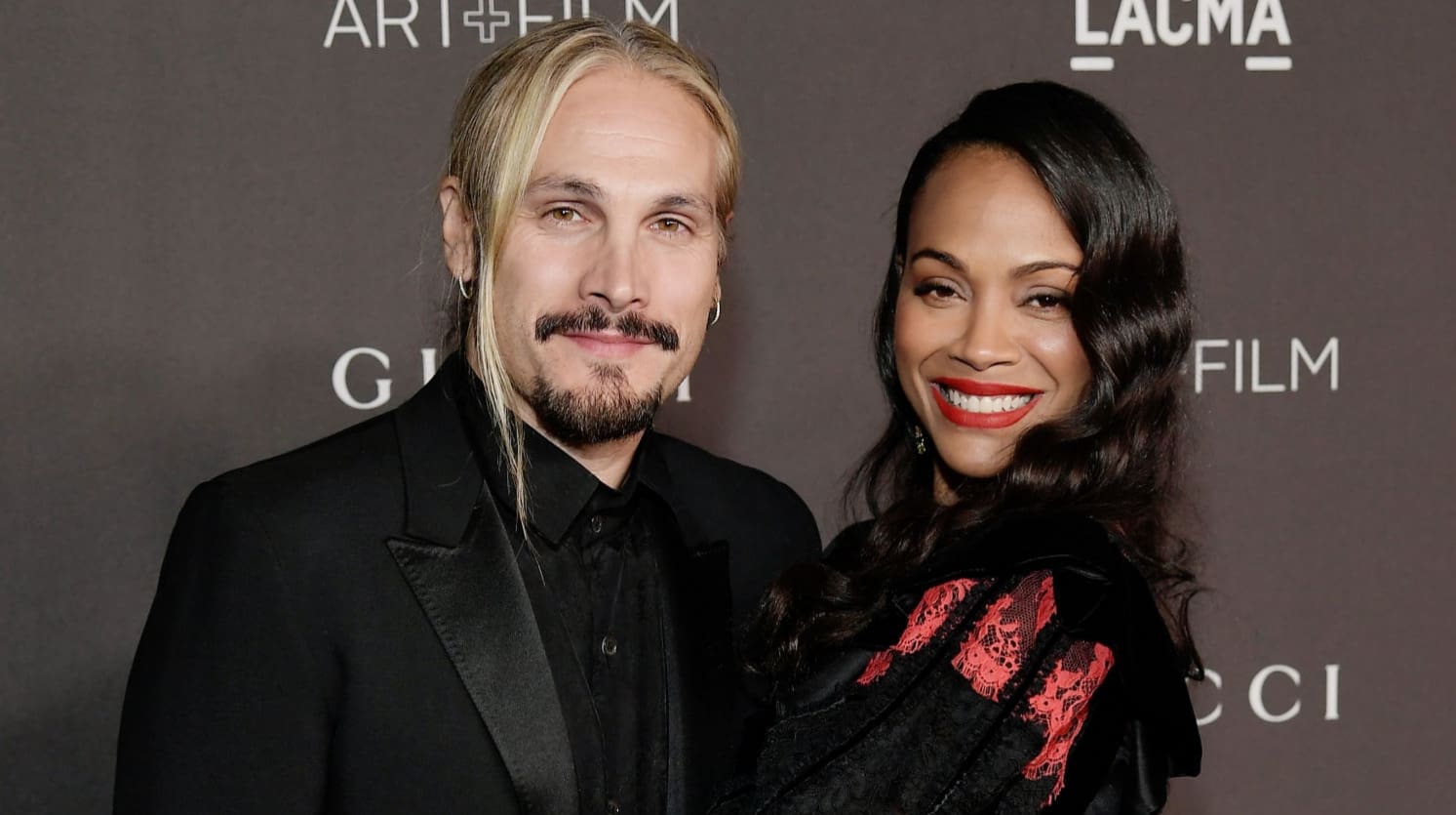 Marco Perego and Zoe Saldana