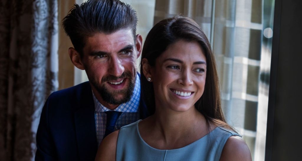 Michael Phelps and Nicole Johnson