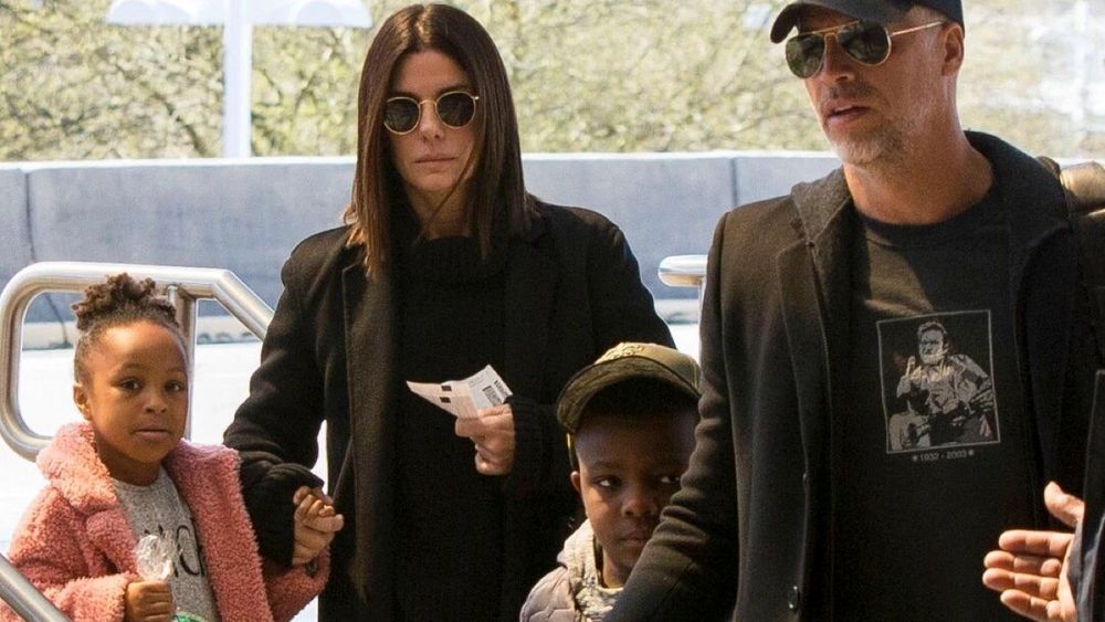 Sandra Bullock and her family