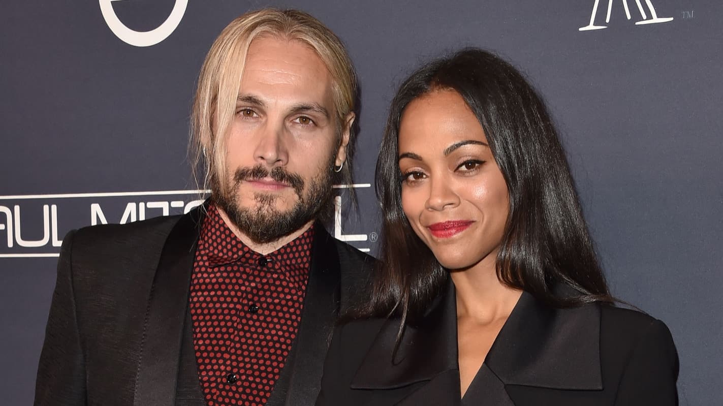 Marco Perego and Zoe Saldana 