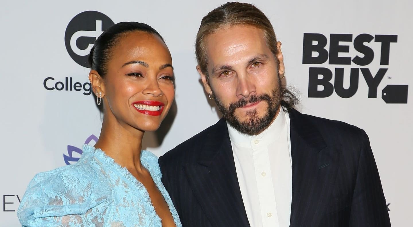 Zoe Saldana and Marco Perego